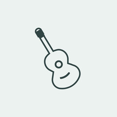 Guitar vector icon illustration  sign
