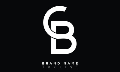 CB Alphabet letters Initials Monogram logo BC, C and B