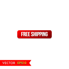 Free shipping vector icon or Free shipping Ui button