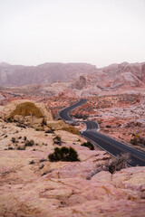 Road view in Valley of Fire Nevada State Park