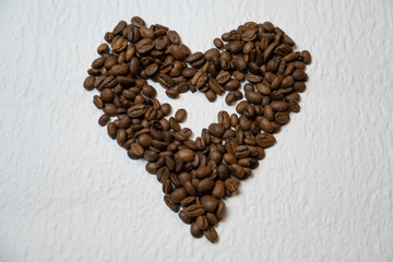 coeur de grains de café