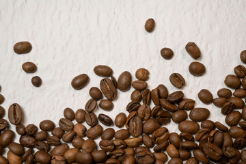 footer  de grains de café