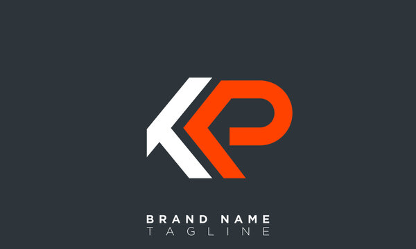 Alphabet letters Initials Monogram logo KP, PK, K and P