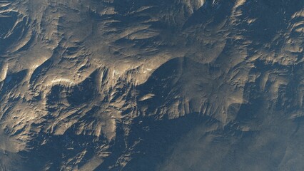 Fototapeta premium abstract aerial view, abstract cosmic texture, top view of alien planet, texture of the exo planet, abstract texture 3d render 