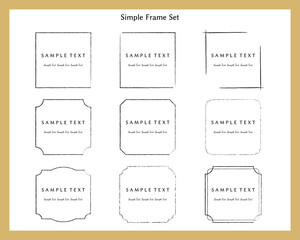 鉛筆で描いたようなかすれた線のシンプルなフレームセット