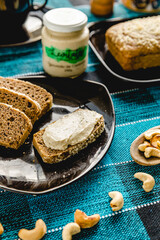 Delicious Bakery Bread Toast Patisserie Coffee Food Menu Gourmet Meal Cream Cheese