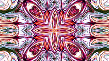 Fractal artwork, Abstract design, geometric pattern, random symmetry