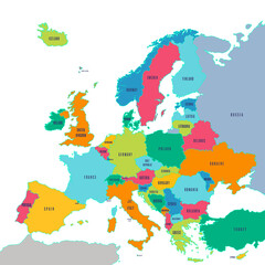 ヨーロッパ地図 Vector map of Europe	