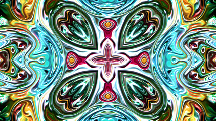 Fractal artwork, Abstract design, geometric pattern, random symmetry