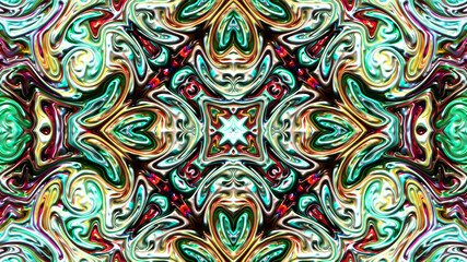 Fractal artwork, Abstract design, geometric pattern, random symmetry