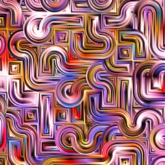 Obraz premium Fractal artwork, Abstract design, geometric pattern, random symmetry