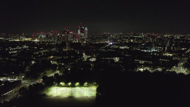 Kennington and Vauxhall towards Nine Elms, Wandsworth, London, England