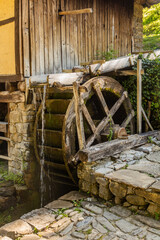 Wooden water wheel in Etar village, Bulgaria