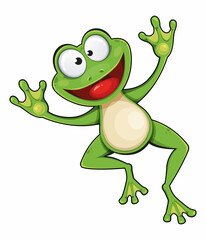 Frog cartoon character. Funny frog