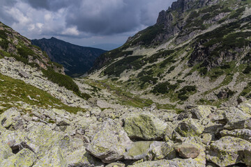 Valley under Malyovitsa peak in Rila mountains, Bulgaria