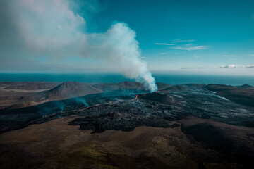 Fototapeta premium Fagradalsfjall volcano in Iceland.