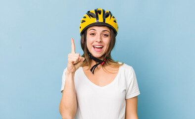 pretty woman feeling like a happy and excited genius after realizing an idea