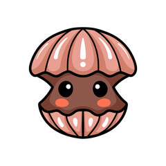 Cute little clam cartoon design