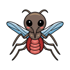 Cute little mosquito cartoon design