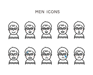 男性　表情セット