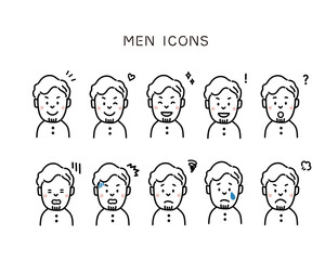 男性　表情セット