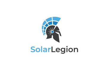 solar logo design, sparta concept