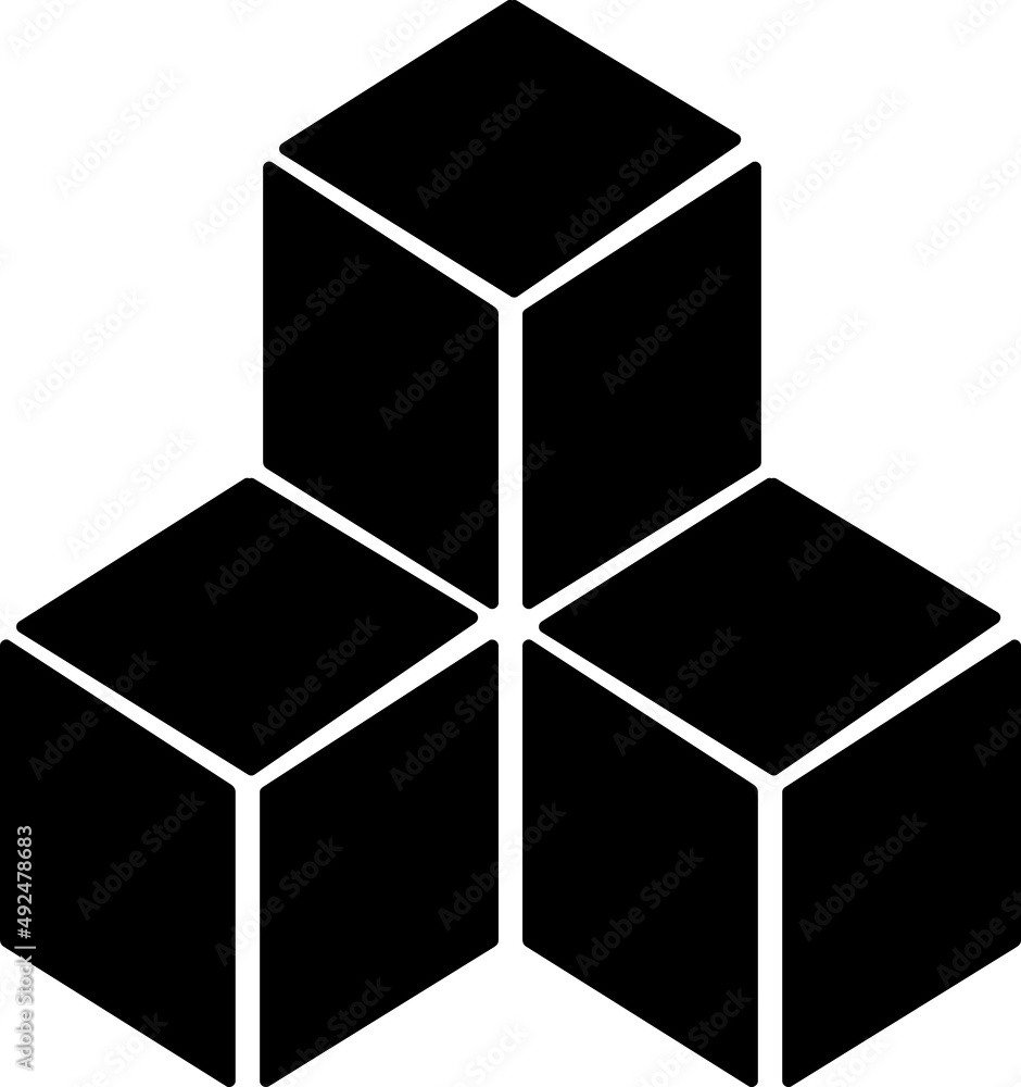 Poster vector cube icon. sign design on white background..eps