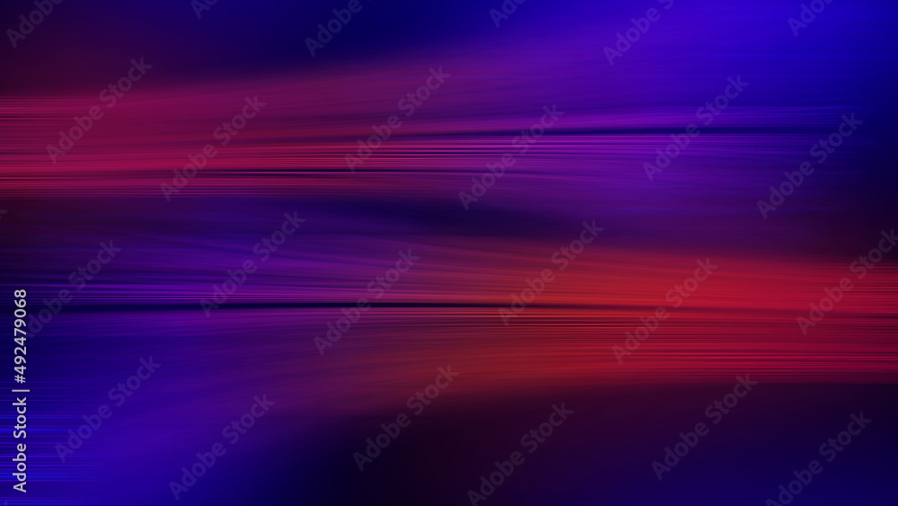 Poster abstract image of red and blue light lines movement.movement,digital transfer,3d rendering