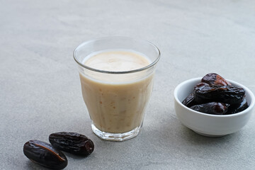 Susu Kurma or Dates fruit smoothie made from milk and dates
