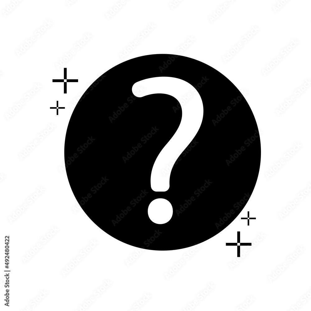 Poster question mark balloon. question mark sign icon. ask help sign. faq questionnaire symbol. vector illu
