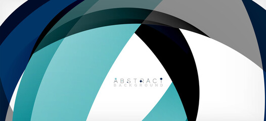 Obraz premium Color circle shapes, minimal geometric background. Trendy dynamic composition. Vector Illustration For Wallpaper, Banner, Background, Landing Page
