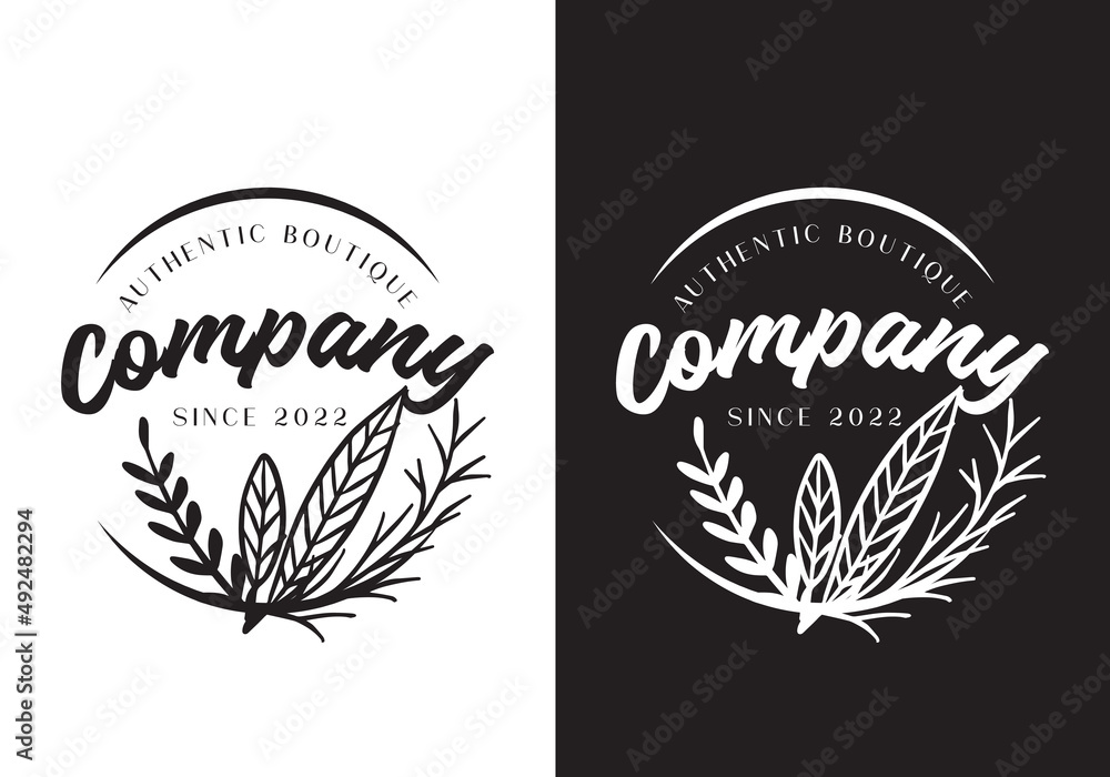 Wall mural Typography Logo Plant Company Vector Illustration Template Good for Any Industry