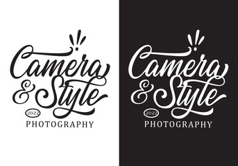 Typography Logo Photography Vector Illustration Template Good for Any Industry