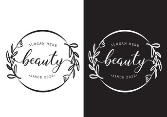 Typography Logo Plant Beauty Vector Illustration Template Good for Any Industry