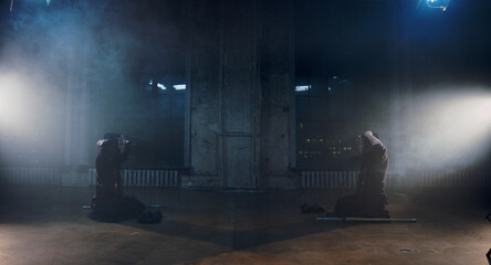 kendo duel, indoor fighters