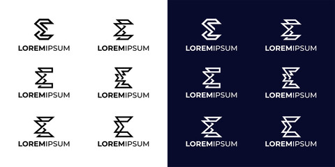 monogram sigma logo design inspiration - obrazy, fototapety, plakaty