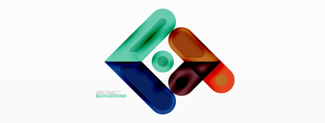 Square and circle minimal abstract background. Vector illustration for wallpaper banner background