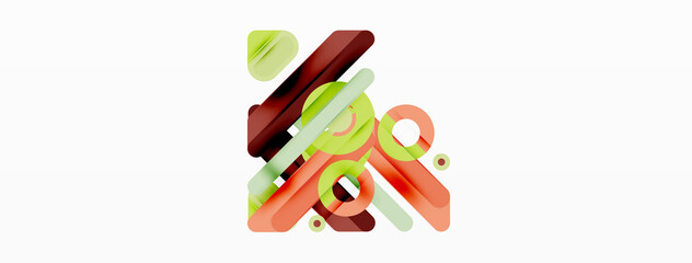 Creative geometric wallpaper. Minimal lines and circles background