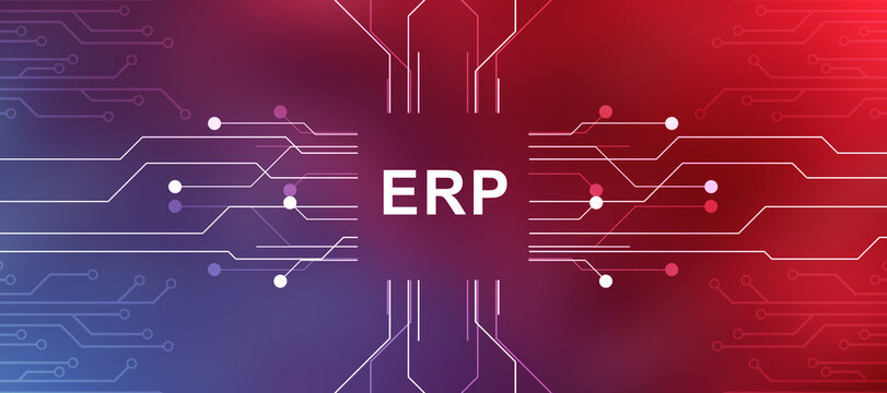 2D illustration Enterprise Resource Planning ERP corporate company management
