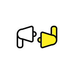 bell icon. notification sound symbol illustration.