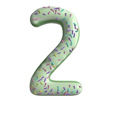 Key Lime Pie Themed Font  Number 2