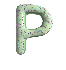 Key Lime Pie Themed Font  Letter P