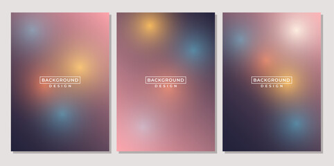 Abstract modern colorful blend purplish pink creative dynamic banner background collection