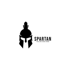 simple helmet spartan strong logo.