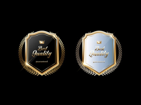 Luxury golden label and symbol