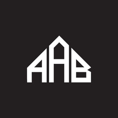 AAB letter logo design on black background. AAB creative initials letter logo concept. AAB letter design. 