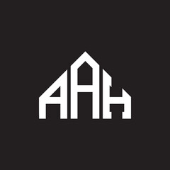 AAH letter logo design on black background. AAH creative initials letter logo concept. AAH letter design. 