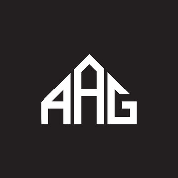 AAG letter logo design on black background. AAG creative initials letter logo concept. AAG letter design. 