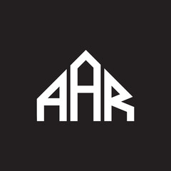 AAR letter logo design on black background. AAR creative initials letter logo concept. AAR letter design. 