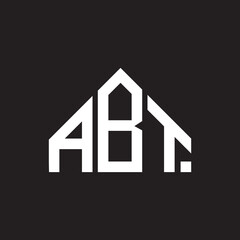 ABT letter logo design on black background. ABT creative initials letter logo concept. ABT letter design.  